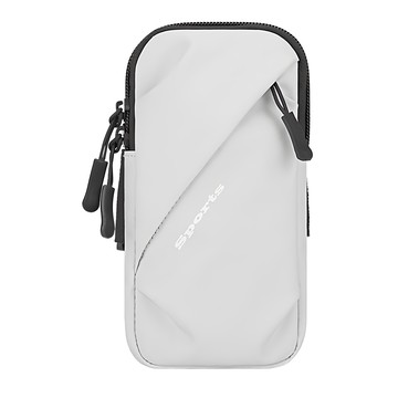 OMG 運動手機臂包/健身跑步手臂包/戶外運動手腕包  16.7英吋機身長  淺灰色