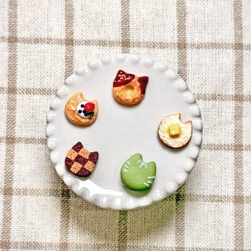 袖珍貓咪甜點系列 Miniature Cat Dessert Stud Earrings