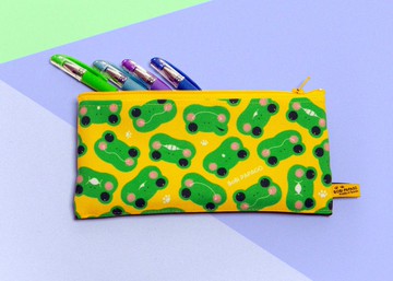 蛙蛙網布扁型筆袋