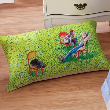 【繪見幾米】向左走．向右走 雨中邂逅 天絲枕 單顆