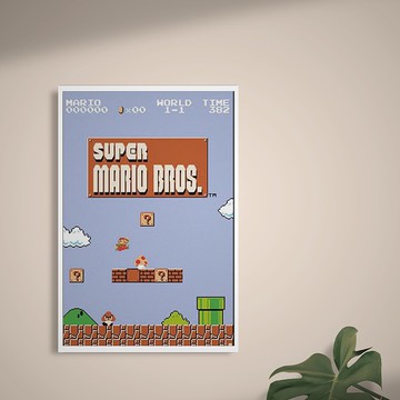 【任天堂】超級瑪利歐1-1關海報 /Super Mario