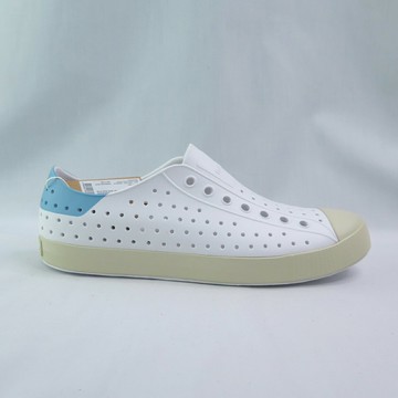 Native JEFFERSON F00002329270 男款 洞洞鞋 白/藍綠【iSport愛運動】