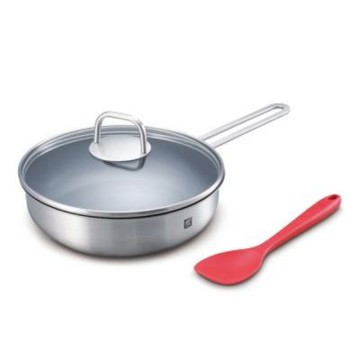 ZWILLING德國雙人 不沾深煎鍋矽膠鍋鏟組贈SP-2601