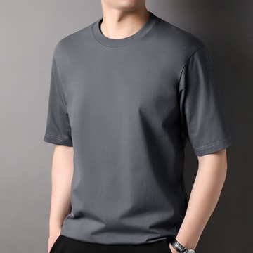 [巴黎精品] 現貨+預購 男短袖上衣男裝男短袖T恤圓領上衣T恤高爾夫球衫吸濕排汗POLO衫-純棉百搭圓領素色男裝11色a1ff56