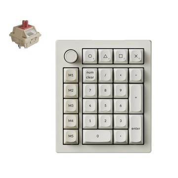 Keychron V0 Ultra 8K 無線數字鍵盤 復古色｜紅軸