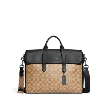 COACH Sullivan39 大號翻蓋手提斜跨斜背包 公文包 C9873 (預購) ~【 購物節優惠 ★ 菲尼斯 國際精品 3折起 】