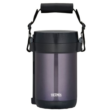 THERMOS 膳魔師 不銹鋼保溫便當盒 JBG-1801MDB 1.3L 星空黑 含餐具收納袋  1組
