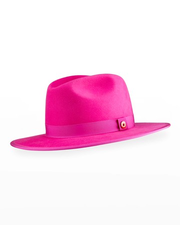 Men's Queen Red-Brim Wool Fedora Hat