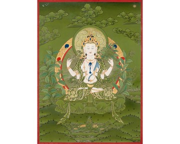 傑作觀音唐卡畫作