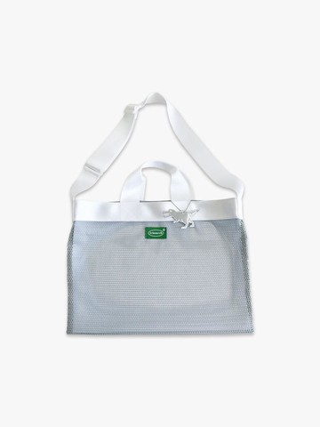 Tri Mesh Layered Cross Bag [White]