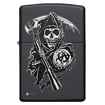 Sons Of Anarchy Black Matte Zippo Lighter -*Free Engraving on Backside