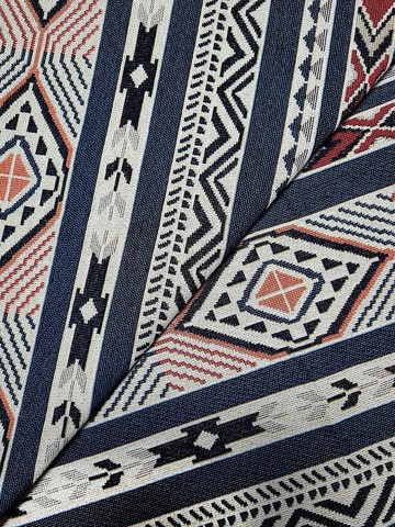 藍色，白，泰國梭織面料，土產棉，部落面料，工藝品面料，1/2 碼長。