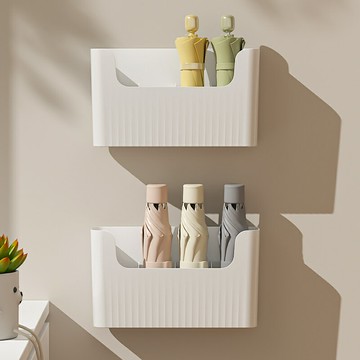 雨傘收納架家用門口壁掛放雨傘神器雨傘桶放傘架子置物架瀝水傘架【淘夢屋】