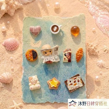 🎀開發票🎀韓系鞋扣 鞋花 洞洞鞋鞋花 適配洞洞鞋鞋扣 慵懶復古麪包公仔洞洞鞋花 格紋愛心咖啡小熊糕點裝飾可DIY鞋釦