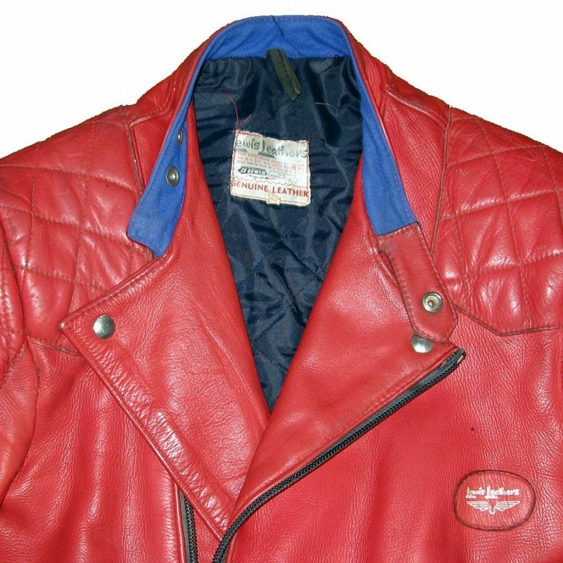 LEWIS LEATHERS SUPER MONZA 60〜70s VINTAGE LEATHER JACKET RED