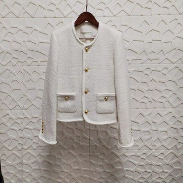 2024年新款法式輕奢小香風羊毛外套女冬季設計感小眾修身短款上衣鑫弘-素時衣櫥