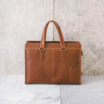 真皮經典雙開公事包 15012 花油皮O