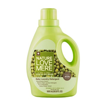 NATURE LOVE MERE 嬰幼兒衣物洗衣精 綠豆萃取  1.8L  1瓶