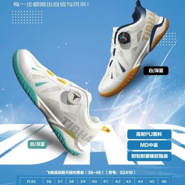 TIBHAR德國挺拔24年新飛揚乒乓球鞋男女成人旋鈕款訓練比賽運動鞋