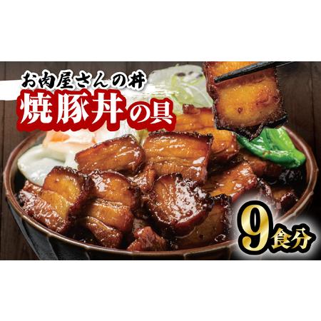 ふるさと納税 お肉屋さんの丼 焼豚丼の具 9食分 100g×9袋 レンチン どんぶり 味付け肉 夜食 夕食 簡単調理 徳島県海陽町