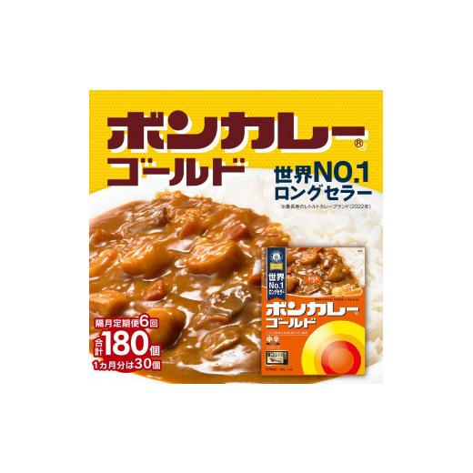 ふるさと納税 徳島県 徳島市 ボンカレーゴールド（中辛）30個×6回　計180個