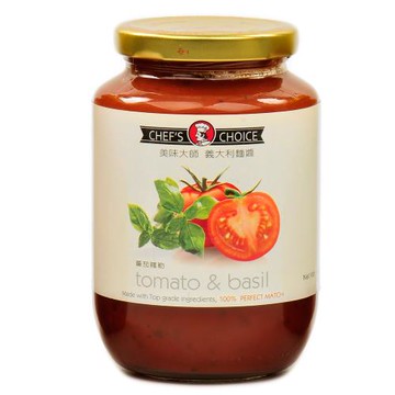 【美味大師】義大利麵醬-蕃茄羅勒(470g x 12瓶 / 箱)