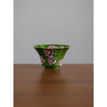 覓己牡丹花瓣杯陶瓷茶杯女個人專用主人杯新年杯子功夫茶具品茗杯