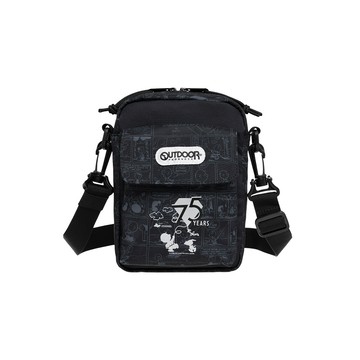 【OUTDOOR】史努比SNOOPY 75週年直式側背包-黑色 ODP24Q04BK