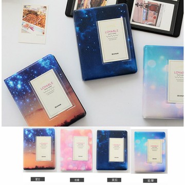 【eYe攝影】富士 拍立得 64張 馬卡龍 星空 粉暈 藍暈 相簿 寶藍 拍立得 相冊 相本 名片本 相片本