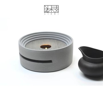禮枝丨清水混凝土茶爐階梯形煮茶爐圍爐溫茶爐器