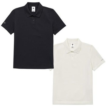 Descente 迪桑特 短袖上衣 女裝 Polo衫 黑/象牙白 SR122DPS34-BLK0/SR122DPS34-IVRY