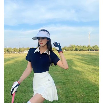 高爾夫服裝女夏速干透氣彈力顯瘦高爾夫短袖女高爾夫上衣golf短袖
