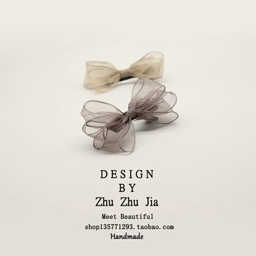 發夾飾品 劉海 歐根紗韓國女發圈鴨嘴夾發繩發飾皮筋皮套邊夾頂夾