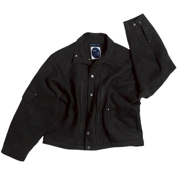 【MELSIGN】M-LINE FAUX SUEDE CHORE JKT 寬短版 麂皮外套 (黑色)