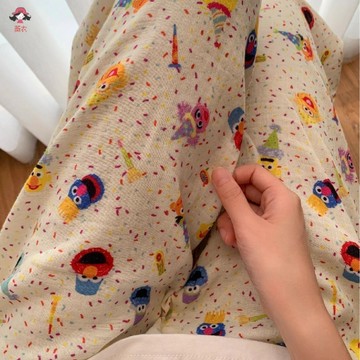薇衣//女生雲朵棉睡褲 寬褲 女褲 家居褲 遛彎褲 休閒褲直播爆款睡褲女雲朵棉女士遛彎褲寬鬆可愛卡通休閒家居可外穿