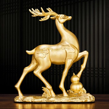 熱銷梅花鹿擺件一對福祿招財客廳玄關酒柜裝飾禮品搬新家喬遷新居禮物