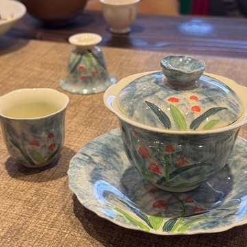 【茶品名】🍵蓋碗 三才碗 二才碗 泡茶杯純手工手繪高顏值不燙三才蓋碗壺承茶具高檔單個茶碗家用茶具精緻