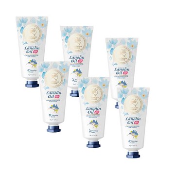 澳洲 G&M 花漾水潤酪梨油綿羊護手霜含維他命E-早晨海岸(70g/支 6入組)