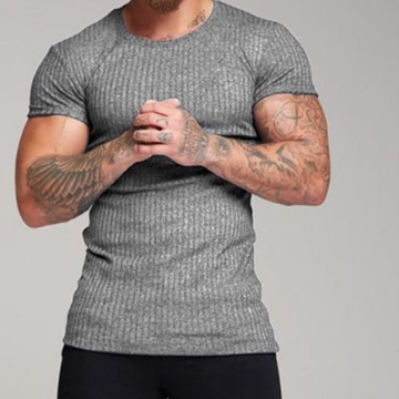 Summer Men's Short Sleeve T-Shirt 夏季男士短袖T恤超彈透