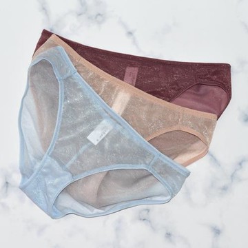 流動金沙性感內褲女蕾絲超薄玻璃紗柔軟舒適透氣無痕底褲女三角褲