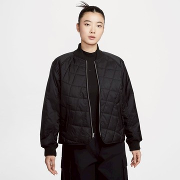 【Sharkhead】現貨 Nike 鋪棉外套 菱格 壓紋 立領 黑 米白 IF0343-010 103 外套 夾克