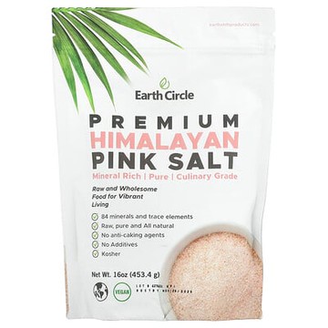 Earth Circle Organics, 喜馬拉雅鹽，細鹽，16 盎司（454 克）