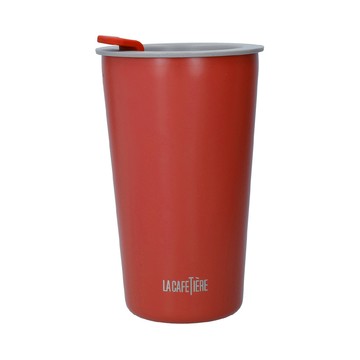 La Cafetiere 英國 Pavia不鏽鋼隨行保溫杯(殷紅400ml) / 保溫瓶 保冷保冰杯 直飲杯 環保杯 咖啡杯 隨行杯