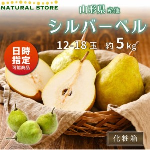 [予約 12月1日-12月20日の納品] 洋梨 シルバーベル 約5kg 12玉-18玉 山形県産 他 秋ギフト ラフランス 梨 果実専用箱 冬ギフト お歳暮 御