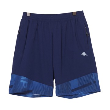 KAPPA 義大利時尚吸濕排汗中性單層短褲 丈青/淺丈青滿版 351V2CWB29