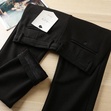 加絨加厚彈力休閑褲 海剪標男裝冬季商務修身直筒褲男士長褲3R222