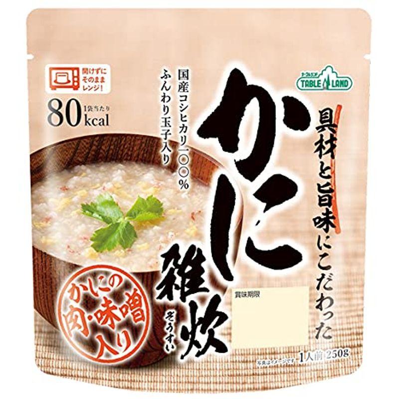 テーブルランド 具材と旨味にこだわったレンジ対応かに雑炊 250g×12袋