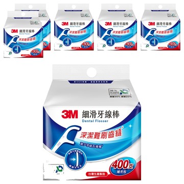 3M TM細滑牙線棒補充包 ECO包裝  50mm  400支  6包