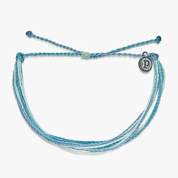 Pura Vida 美國手工 BLUE SWELL 藍色海岸 防水蠟線可調式手環