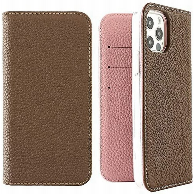 Iphone12 12pro ブラウン ピンク バイカラー本革シュリンクレザーケース Iphoneケース スマホケース手帳型 カード 収納 通販 Lineポイント最大get Lineショッピング